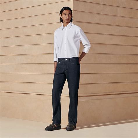 original hermes jeans|Hermes men's straight cut jeans.